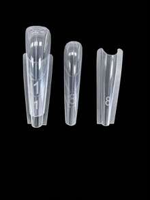 240 Pcs/Box Sandwich Dual Nail Tips Form Quick Extension Sandwich Nail Extension Forms For Nails - Clear - View 2