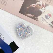 Resin Glitter Heart-Shaped Phone Holder Ring, Compatible With Apple 14, 1ung Phones, GlitSlouchyLazy Bracket Accessory - Multicolor - View 9