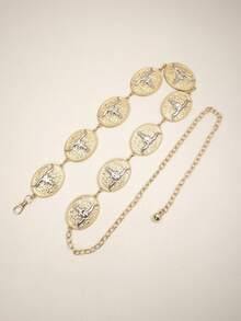 Metal Waist Chain For Women, Versatile Decoration For Dresses, Retro European Style