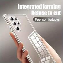 Set de 2 piezas [1 funda de teléfono + 1 cordón para teléfono] Funda de teléfono transparente anti-caída, repelente al agua, resistente a los aceites, resistente a los arañazos, fácil de limpiar, apta para teléfonos - transparente - Ver 6