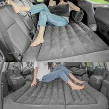 Car Air Mattress Vehicle Inflatable Thickened Travel Bed Sleeping Pad Camping AccessoryBlack - Black - View 3