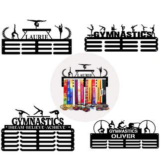1pc Gymnastics Medal Display Rack, Metal Wall Decor Storage Holder, Athlete Gift