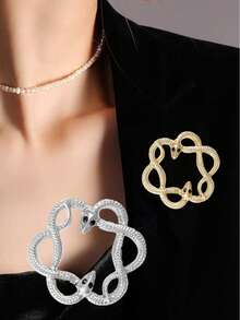 1pc Vintage Blue Crystal Dragonfly Insect Brooch, Versatile For Women's Autumn/Winter Clothing, Jacket, Scarf, Shoes, Bag, A Gift For Mother Or Friend