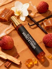 10 ml/0,34 Fl Oz Cremă de vanilie cu parfum de lemn de santal, subțire și portabilă pentru uz casnic/zilnic/călătorii, parfum de lungă durată cu amestec de vanilie de lici, chihlimbar, caramel, lemn de santal, note de cremă, efect relaxant, cadou ideal de Crăciun și Ziua Îndrăgostiților. - Cremă de vanilie - Vizualizare 6