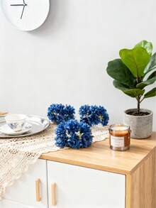 1/200PCS (6 Heads) Artificial Flower Carnations Fake Plants, Flower Bouquet For Diy Wreath Material Candy Box Accessories Spring Decorations For Home, Home Decor, Wedding Decorations, Bride Wrist Flower Chest Flower Headflower Material Gift New Year Decoration Birthday Party - Royal Blue - View 6