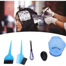 EstiloTendenciaJuego De 6 Herramientas Para TeñIr El Cabello, Juego De Brochas Para Tinte De Cabello ABS Para El Hogar, Salones Profesionales De BricolajeCalidad PremiumVersióN Mejorada - 1 - Ver 3