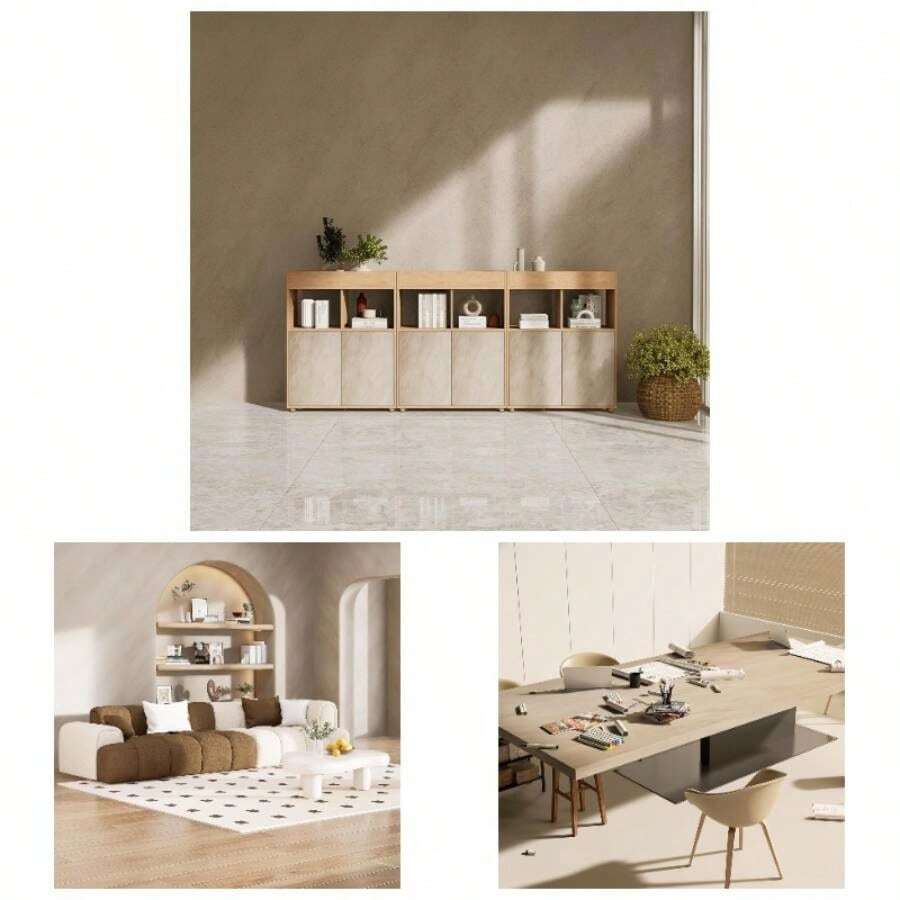 Beige Limewash Peel And Stick Wallpaper 16u201Cx 354u201D Concrete And Gold Contact Paper Self Adhesive Waterproof Matte Granite Wall Covering Vinyl Removable Living Room Kitchen Bathroom Gym - 16英寸 x 354英寸 - 查看 1