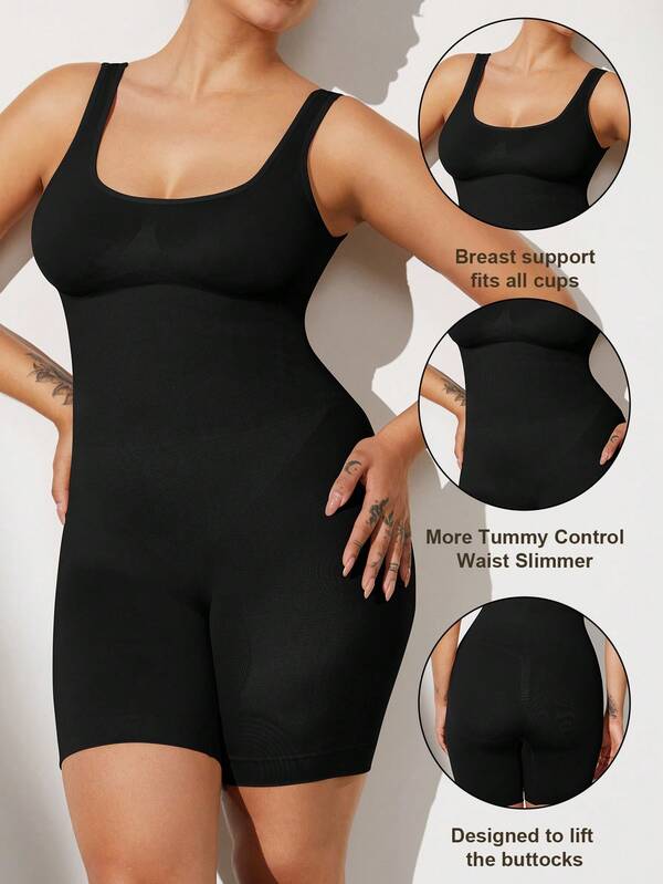 1 pièce Gaine amincissante grande taille pour femmes, contrôle du ventre, combinaison moulante plate, gaine de taille amincissante, releveur de fesses, combinaison-pantalon, gaine sans couture