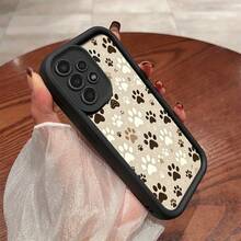 Funda de Teléfono con Patrón de Huella de Animal Adorable para Modelos Galaxy, Incluyendo A05S, A13 5G, S23, S23 Ultra, A13, A14 4G, A21S, S23 FE, S24 Ultra, S24 PLUS, S22 Ultra, S21 Ultra 5G, A53 5G, A52, A33 5G, A32, A31, A23, S21 FE 5G, S20, S20 FE, A71, A55 5G, y A54 5G, Hecha de TPU para Protección contra Caídas y Suciedad - Color 1 - Ver 3