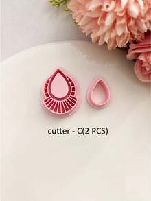 Geometric Shaped Polymer Clay Cutter Set, 2/10Pcs Boho Geometric Fimo Cutters Jewelry DIY Series, Create Unique Handmade Designs, Mother's Day Gift For Her. - Pink - View 14