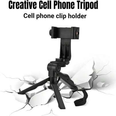 Phone Camera Tabletop Mini Tripod Cell Phone Clip Holder,Heavy Duty Tripod Compatible With IPhone, Smartphones,For Heavy Duty Tripod,Idea Phone Tripod For Vloger Compatible With IPhone, Android Phone, Gift For Birthday, Family, Friends For Office, Dorm And Home Use Gifts Birthday Home Dorm Office 360 Degree Rotating Phone Stand Phone Holder Strong Load-Bearing