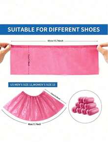 Disposable Shoe Covers Non-Slip Waterproof Dustproof PE Plastic Keep Floors Clean Anti-Skid For Home Hospital Office Warehouse Construction Healthcare Protective Gear Easy Wear Durable Tear Resistant One Size Fits Most Adults Heavy Duty Anti-Static - Multicolor - View 8