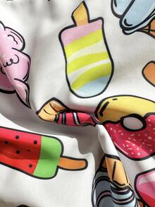 Bộ bikini quây hở lưng dành cho nữ với họa tiết kẹo ngọt ngộ nghĩnh và điểm nhấn nơ, đồ bơi gợi cảm, co giãn tốt, thích hợp cho kỳ nghỉ. - Nhiều màu - Xem 8