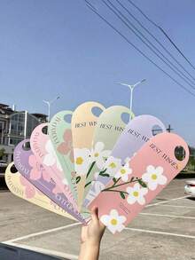 5pcs Single Flower Bouquet Packaging Box, Handheld Flower Card Vase Box, Handheld Flower Bag, Suitable For Single Rose, Valentine's Day Gift Bag - Multicolor - View 4