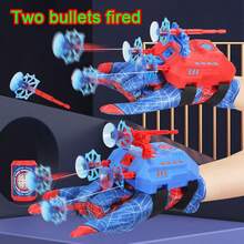 Spider Launcher Toy, Shoots Double Bullets, Spider Web Suction Cup Soft Bullets, Spider Gloves, Hero Role Play Props, Children Wear On Arm, Interactive Game, Boys' Holiday Party Gift - Multicolor - View 6
