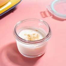 TOPTHEROAD 9 Pcs Contenedores para Alimentos con Escala, Recipientes de Vidrio con Tapa Hermética, Recipiente Reutilizable para Papillas de Bebe para Microondasr Efrigerador Congelador - Rojo y blanco - Ver 6