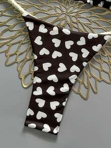 2pcs Geometric & Tropical Floral Print Swimsuit, Casual Cute Elegant Sexy Bohemian Tie-Up Bikini, Suitable For Spring/Summer Beach Vacation, Women's Set, Beach Outfit, Women's Bikini, Women's Beach Suit