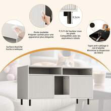 Pet Storage & Organization - White + MDF - View 3
