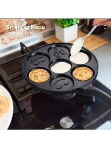 ABKOK 7-Hole Aluminum Fry Pan - Nonstick Healthy Cooking, Lightweight