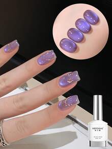 焦糖棕色钻石猫眼凝胶指甲油、UV/LED 指甲胶、多用途玻璃珠 DIY 美甲沙龙凝胶、圣诞指甲（1 件） - 彩色 - 查看 8