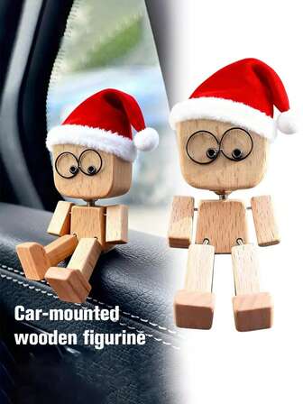 Shaking Wooden For Man Gift It Comes With Vivid Expression Accessories, Desktop, Bookshelf, Car Decorations Christmas Gift