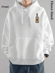 A Must-Have For Outdoor Wear With Fleece Hoodies, Tito's Handmade VODKA Enthusiasts' Must-Have Outfits, Leopard Print Vodka Bottle Patterned Fleece Hoodies, Retro Art Font Hoodies, Casual  Style Hoodies, Handmade/Personalized Fleece Washed Hoodies... Fashionable Wool Thermal Pullovers, Women's Patterned Pullovers, Fun Patterns, Men's Patterned Pullovers, Casual Thermal Pullover Shoes, Soft, Breathable, Comfortable, Washable, Are Essential Items For Casual Street Style Wearers, Suitable For All Seasons, Very Suitable For Casual Wear And Street Style. They Are Excellent Gifts For Family And Friends - 白色 - 查看 4