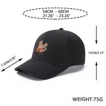 1pc Cute Swan & Embroidered Adjustable Baseball Cap - Lightweight Polyester, Ideal For Outdoor Activities, Camping, Hiking, Cycling, Fishing - Popular For Couples, Golf, Truck, Fashionable & Versatile, Casual Sports Cap| Playful Design| Lightweight Cap - 黑色 - 查看 5