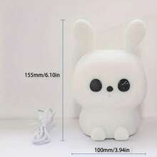 1 LED Bunny/Fat Bear/Stupid Bear/Chestnut Bear/Duck Night Light, Cute Rainbow Light Changing Silicone Light, Pat Control, USB Charging Soft Silicone Light, Christmas Gift For Girls, Boys(Random Color) - Random Color - View 5