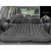 Car Air Mattress Vehicle Inflatable Thickened Travel Bed Sleeping Pad Camping AccessoryBlack - Black - View 1
