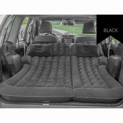 Car Air Mattress Vehicle Inflatable Thickened Travel Bed Sleeping Pad Camping AccessoryBlack