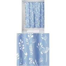 iDesign Isla Floral Fabric Bathroom Shower Curtain, Taupe(Isla - Azul) - Tipo 5 - Ver 1