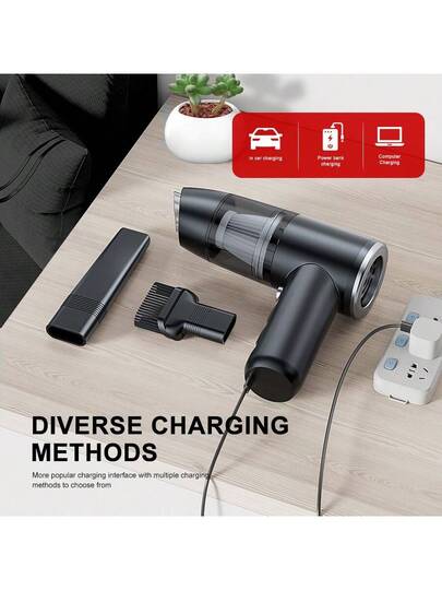 SOKANY Portable Wireless Stofzuiger Cleaner 3000PA High Power Mini Cleaner, In Compressor Blower Pump held Brushless Motor, USB Rechargeable (2000mAh) Large Capacity Lithium Battery, Cars, Homes, Offices, Camping, Computer Keyboard Notebook Cleaning Tools view 8