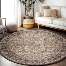 5x8 Area Rug Bedroom, Boho Vintage Floral 5x8 Ft Washable Soft Large Rug Living Room, Dining Room, RV, Car, Non-Slip Floor Carpet With Rubber Backing, Greyish Green - Acanthus - Nâu - Xem 1