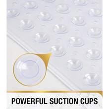 Shower Bathtub Mat Non Slip, 24inchx 24inch Bath Mat For Tub, Soft PVC Shower Mats For Inside Shower With Suction Cups And Center Drain Hole, Machine Washable Bathroom Floor Mat, Clear{Inchcolor_nameinch:InchClearinch,Inchsize_nameinch:Inch24\Inchx24\Inch(Square)Inch} - 清除 - 查看 4
