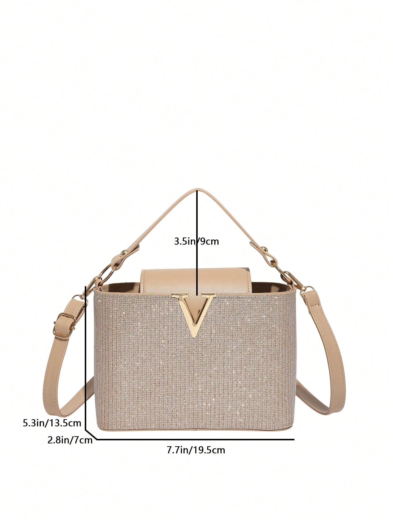 حقيبة دلو جديدة لامعة متعددة الاستخدامات للنساء، ح...