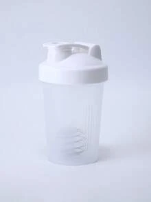 1 件 400 毫升 14 盎司摇摇杯蛋白奶昔、摇摇杯、健身奶昔杯、运动水杯、带搅拌球的摇摇杯，可轻松添加混合勺和液体，浮雕标记可测量盎司和毫升，非常适合蛋白奶昔、冰沙和补充剂，可作为礼物送给女朋友