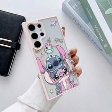 Miniso Cute Stitch, Angel & Experiment Plush From 's  Print, Star & Heart Planet Elements,  Transparent Magnetic Shockproof Case  For Samsung Galaxy S25 Ultra/S25 Plus/S25/ Galaxy S24 Ultra/S24 Plus/S24/S24 FE/S23 Ultra/S23 FE/S22Ultra/S22 Plus/S22,Galaxy S25 Case,Galaxy S25 Case,Galaxy S25 Ultra Case Plus Stocking Stuffers,The Girlfriend,The Chosen,Early Fall Fashion. - 淺灰色 - 查看 3