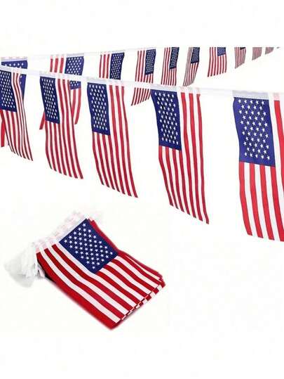 20pcs American Flag Hanging Pennants, Home Decor, 4th Of July Celebration Decoration