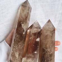 1pc Smoky Tower, Luster MinerPure Crystals, The Perfect Home Decor With A Unique Holiday Gift(Natural Stone Has Natural Cracks And Grooves - Brown - View 5