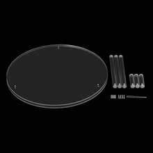 Acrylic Coffee Table, Small Round Modern Coffee Table For Living Room,23.6" D X 23.6" W X 16.5" H - 清除 - 查看 6