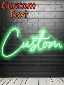 1pc Customized Neon Sign, Can Personalize With Your Name Or Message, Bright And Durable LED Lights, Suitable For Wall Hanging Or Tabletop Display, Perfect For Home, Office, Studio Or Christmas Party Decor, Also A Creative Gift For Friends, Family And Holidays - Multicolor - View 2