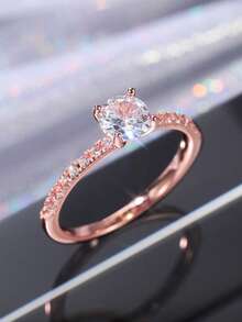 1 PC Gorgeous Cubic Zirconia Ring For Women For Valentine's Day Gift Wedding Anniversary Party Jewelry - 1# - View 13