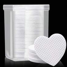 1000/500/400/200片装一次性无绒心形卸妆棉，指甲油卸除棉，柔软无纺布丙酮指甲油卸除湿巾，无绒指甲凝胶卸甲湿巾，免水指甲护理产品，适合女性和女孩日常美甲清洁和卸除 - 白色 - 查看 14