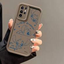 Miniso Stitch, Line Art, Blue, Stars, Moon, "Little Dreamer", "You Are Magic", Cute, Disney, Lilo & Stitch Phone Case For Samsung Galaxy S25 Ultra/S25 Plus/S25/ Galaxy S24 Ultra/S24 Plus/S24/S24 FE/S23 Ultra/S23 FE/S22Ultra/S22 Plus/S22/S21 Ultra/S21 Plus/S21/S21 FE/A13/A14/A15/A16/A17/A33/A34/A35/A36/A52/A53/A54/Galaxy Note20Ultra/Galaxy Note20,Galaxy S25 Case,Galaxy S25 Case,Galaxy S25 Ultra Case Plus Stocking Stuffers,The Girlfriend,The Chosen,Early Fall Fashion. - 白色 - 查看 5