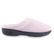 Isotoner Women's Terry And Satin Slip On Cushioned Slipper With Memory Foam For Indoor/Outdoor Comfort Flat FSandssals{Inchsize_nameinch:Inch9.5-10inch,Inchcolor_nameinch:InchPetalPinkinch} - PetalPink - View 5