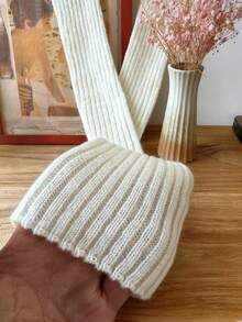 一双42厘米米色腿套，可搭配雪地靴，日系JK风格，春季穿搭，情人节礼物，可直接穿着，可叠穿，舒适保暖 - 米色 - 查看 5