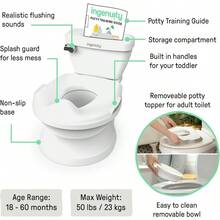 Summer Infant By Ingenuity My Size Potty Pro In White Toddler Potty Training Toilet Lifelike Flushing Sound For Ages 18 Months Up To 50 Pounds