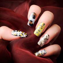 10 Pcs Print Leopard Nail Art Stickers, Adhesive Decals Nail Art Supplies, Snake Print Nail Foils, Manicure Accessories For Nail Decorations{Inchcolorinch:InchLeopard-Print2(10Sheets)Inch} - 豹紋2(10張) - 查看 7
