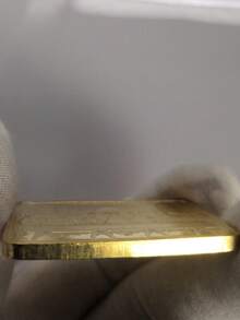 1枚耶稣最后的晚餐金条，耶稣与天使图案，1盎司黄金复刻版，999纯金包金条，基督教纪念币，最后的晚餐纪念币，收藏币，挑战币，派对活动礼品，游戏道具，装饰品，带亚克力外壳 - 金色 - 查看 5