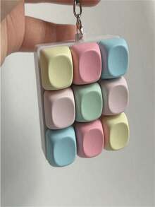 1 pieza Llavero de tecla de teclado para alivio del estrés - Un juguete para los dedos con efectos de sonido para aliviar eficazmente el estrés, con colores macaron vibrantes. La apariencia, el color y el diseño son muy atractivos, lo que lo convierte en un obsequio o recuerdo de fiesta perfecto para amigos y familiares (entrega de color aleatorio). - Multicolor - Ver 3